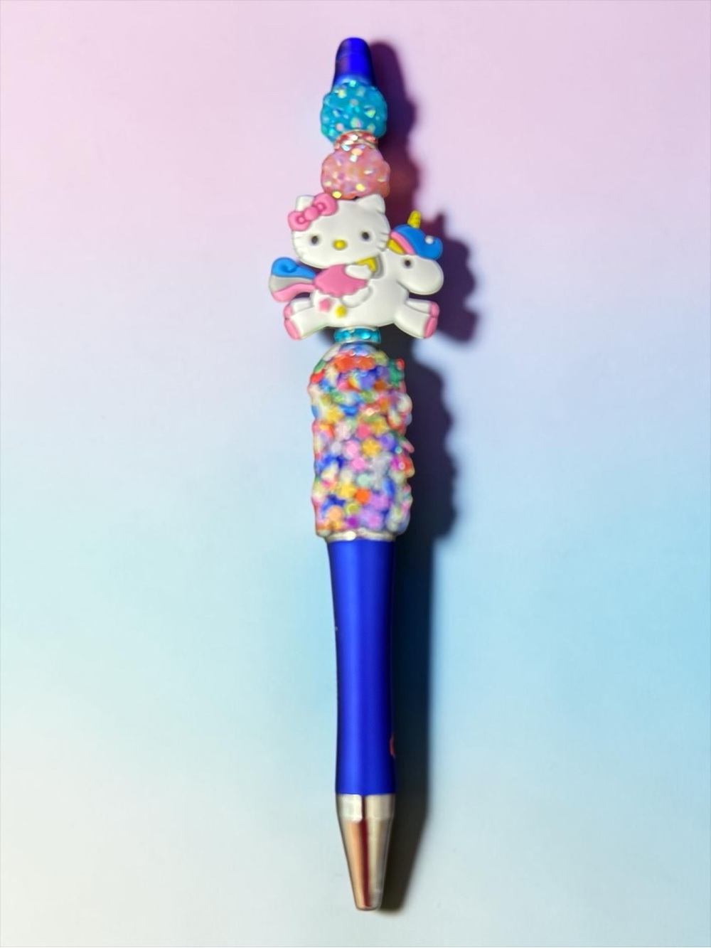 Hello Kitty Blue Unicorn Multicolor Sprinkle Pen